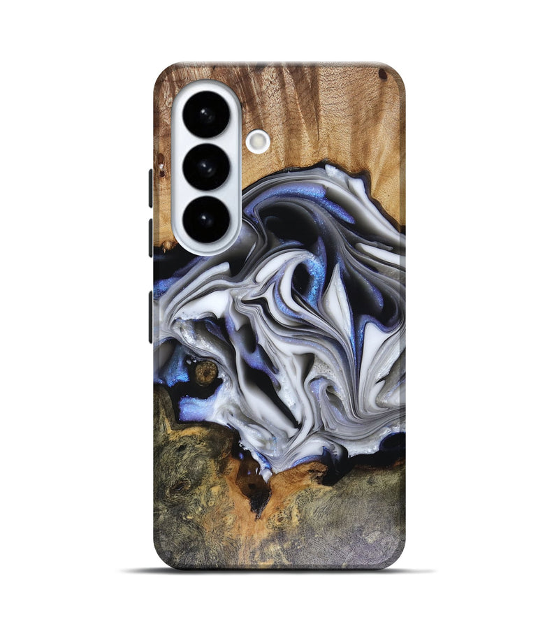 Galaxy S26 Wood Live Edge Phone Case - Janette (Blue, 816134)