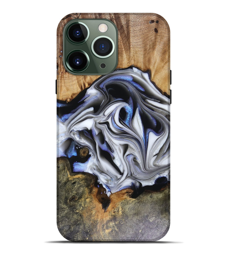 iPhone 13 Pro Max Wood Live Edge Phone Case - Janette (Blue, 816134)