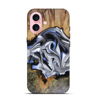 iPhone 17 Wood Live Edge Phone Case - Janette (Blue, 816134)