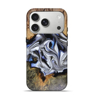 iPhone 17 Pro Wood Live Edge Phone Case - Janette (Blue, 816134)