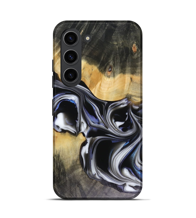 Galaxy S23 Wood Live Edge Phone Case - Glynis (Black & White, 816135)