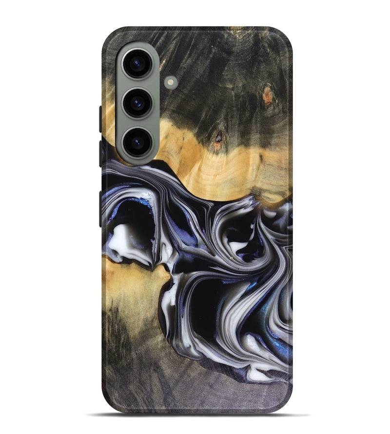 Galaxy S24 Plus Wood Live Edge Phone Case - Glynis (Black & White, 816135)