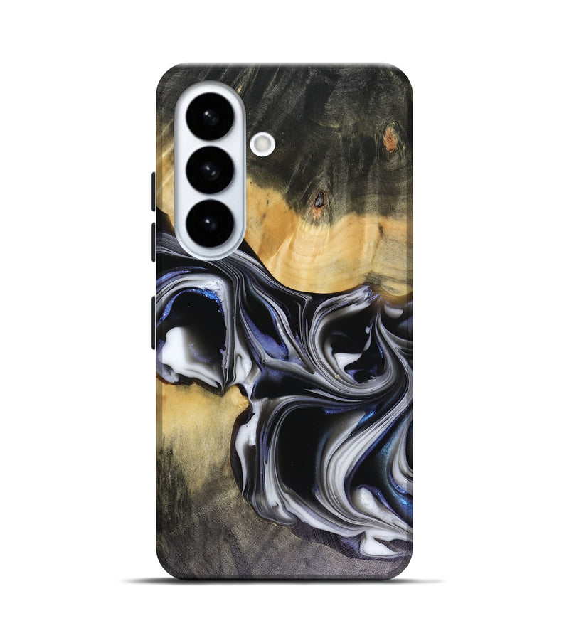 Galaxy S26 Wood Live Edge Phone Case - Glynis (Black & White, 816135)