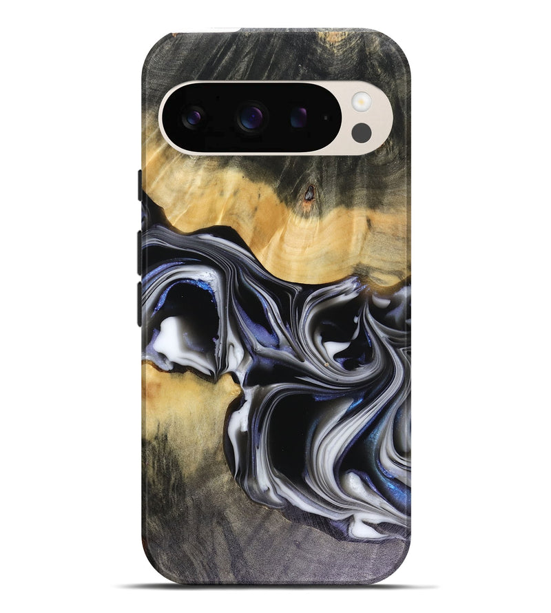 Pixel 10 Pro XL Wood Live Edge Phone Case - Glynis (Black & White, 816135)