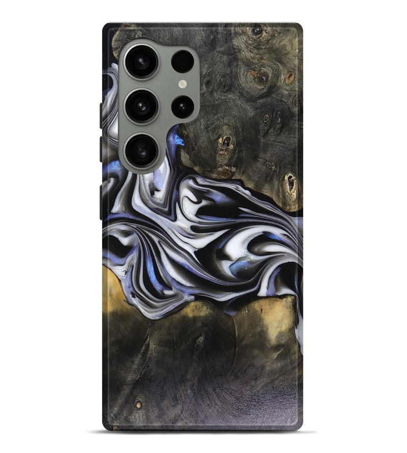 Galaxy S24 Ultra Wood Live Edge Phone Case - Ace (Black & White, 816137)