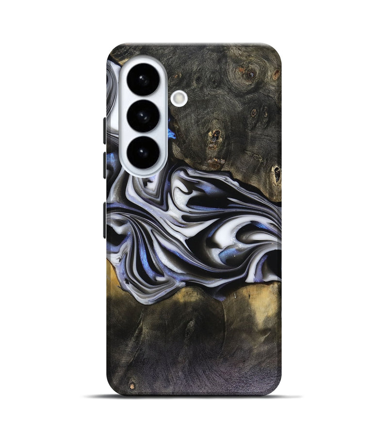 Galaxy S26 Wood Live Edge Phone Case - Ace (Black & White, 816137)