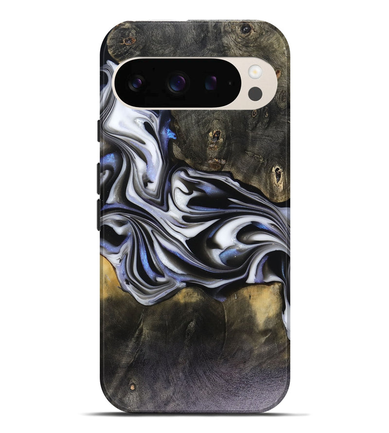 Pixel 10 Pro XL Wood Live Edge Phone Case - Ace (Black & White, 816137)