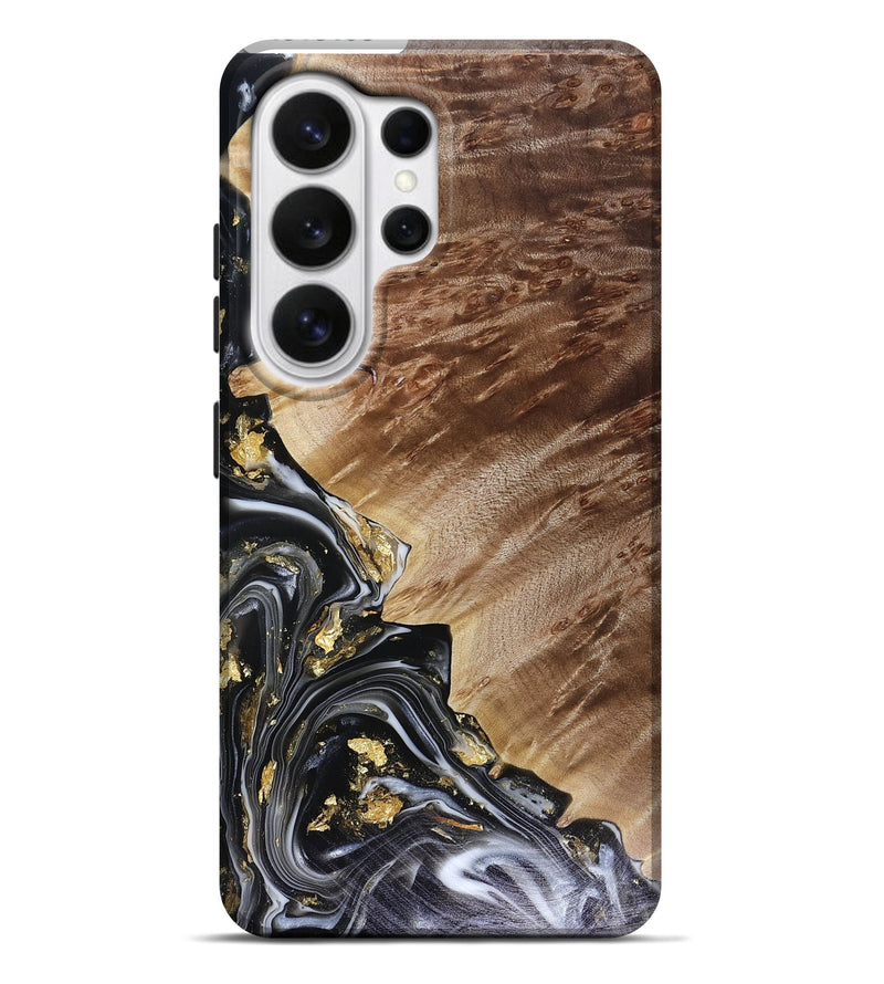 Galaxy S26 Ultra Wood Live Edge Phone Case - Myla (Black & White, 816138)