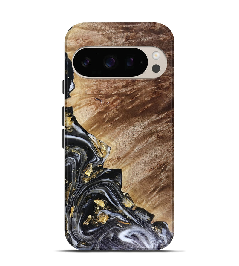 Pixel 10 Wood Live Edge Phone Case - Myla (Black & White, 816138)