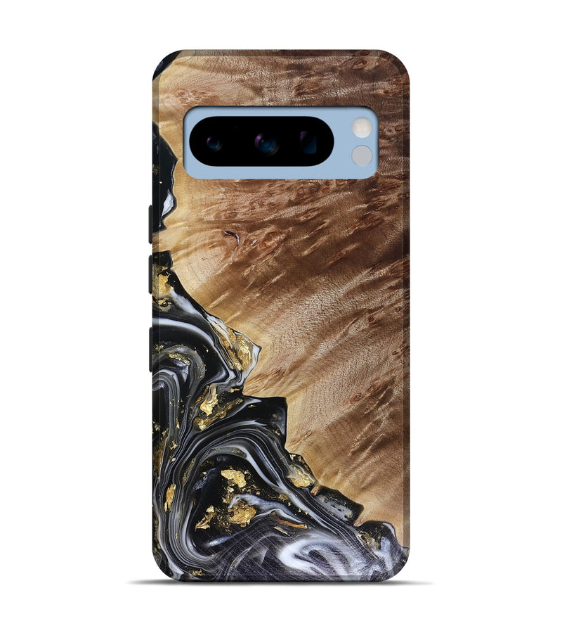 Pixel 8 Pro Wood Live Edge Phone Case - Myla (Black & White, 816138)