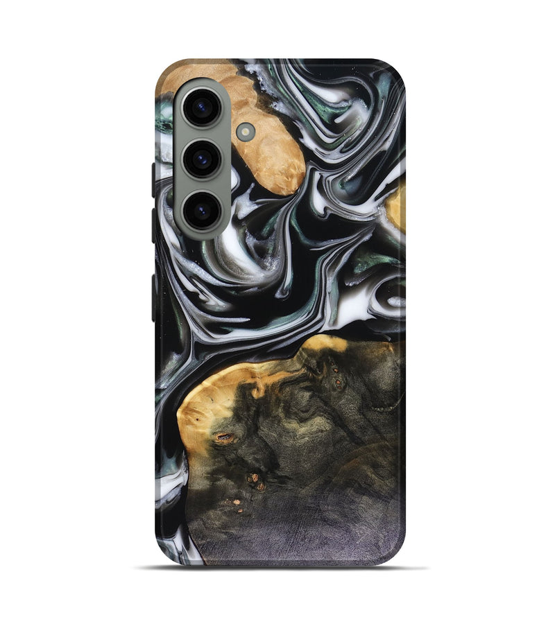 Galaxy S24 Wood Live Edge Phone Case - Helena (Black & White, 816139)