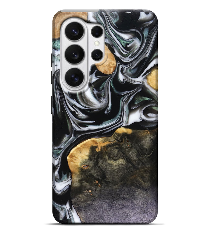 Galaxy S26 Ultra Wood Live Edge Phone Case - Helena (Black & White, 816139)