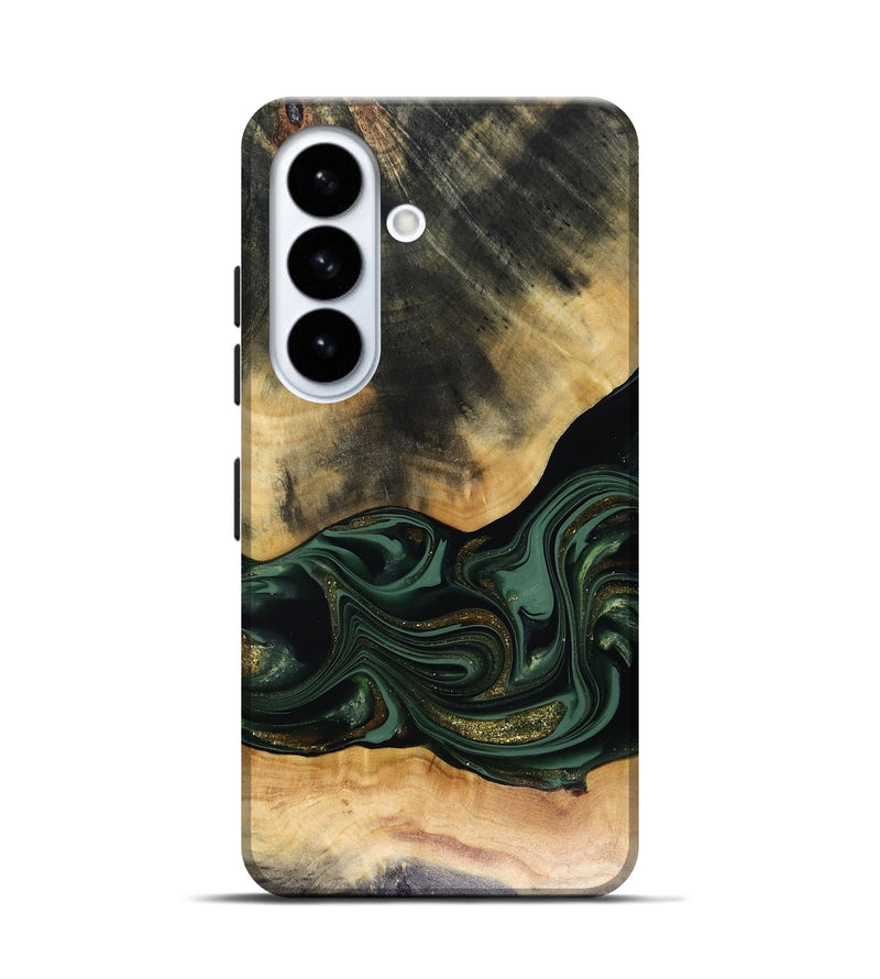 Galaxy S26 Wood Live Edge Phone Case - Ahmir (Green, 816140)