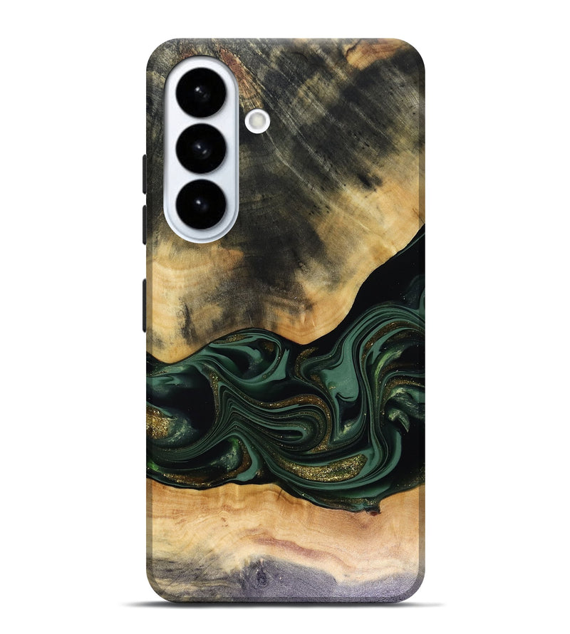 Galaxy S26 Plus Wood Live Edge Phone Case - Ahmir (Green, 816140)
