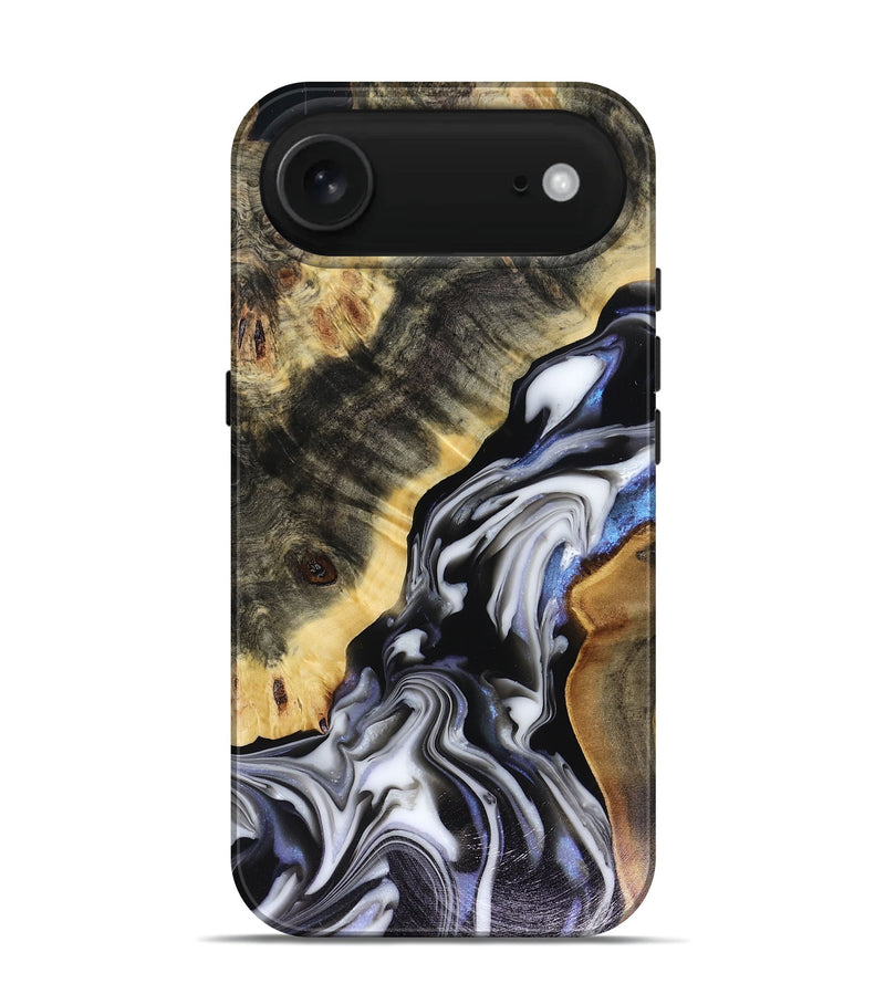 iPhone 17 Air Wood Live Edge Phone Case - Kassie (Black & White, 816141)