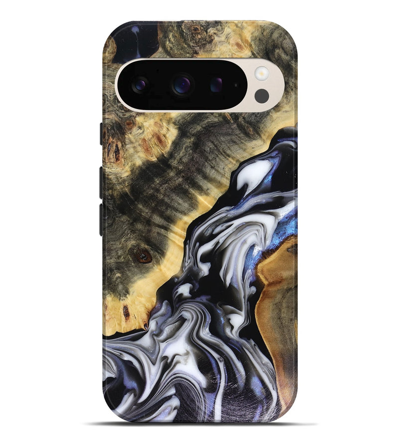 Pixel 10 Pro XL Wood Live Edge Phone Case - Kassie (Black & White, 816141)