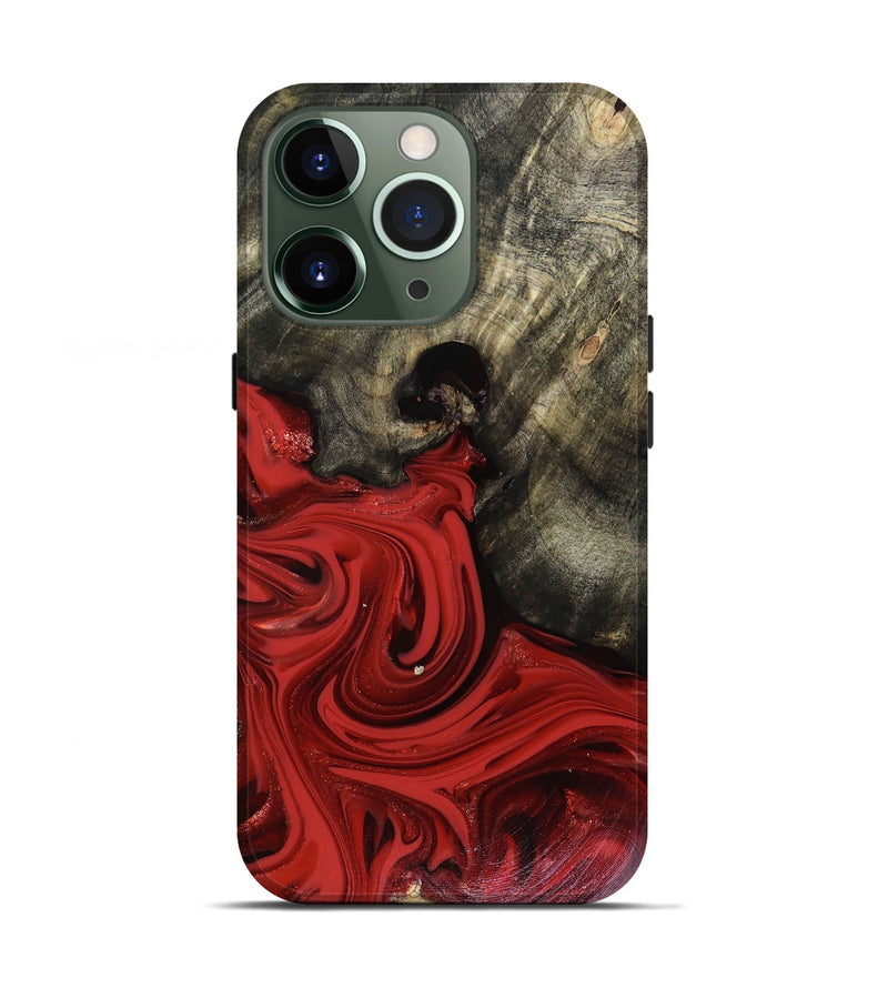 iPhone 13 Pro Wood Live Edge Phone Case - Jeramy (Red, 816142)