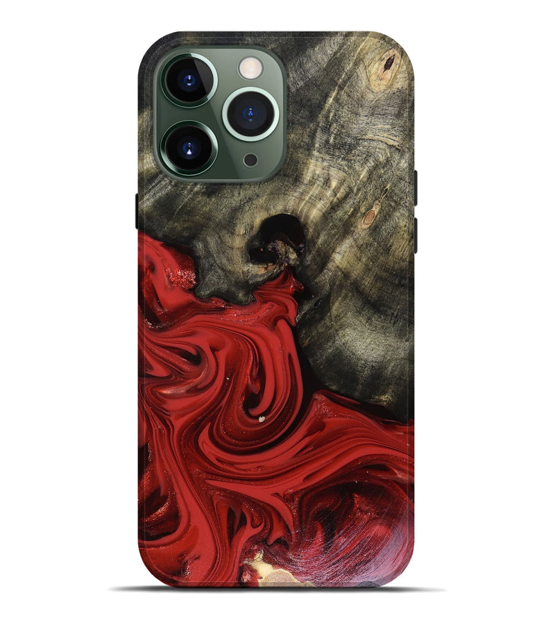 iPhone 13 Pro Max Wood Live Edge Phone Case - Jeramy (Red, 816142)
