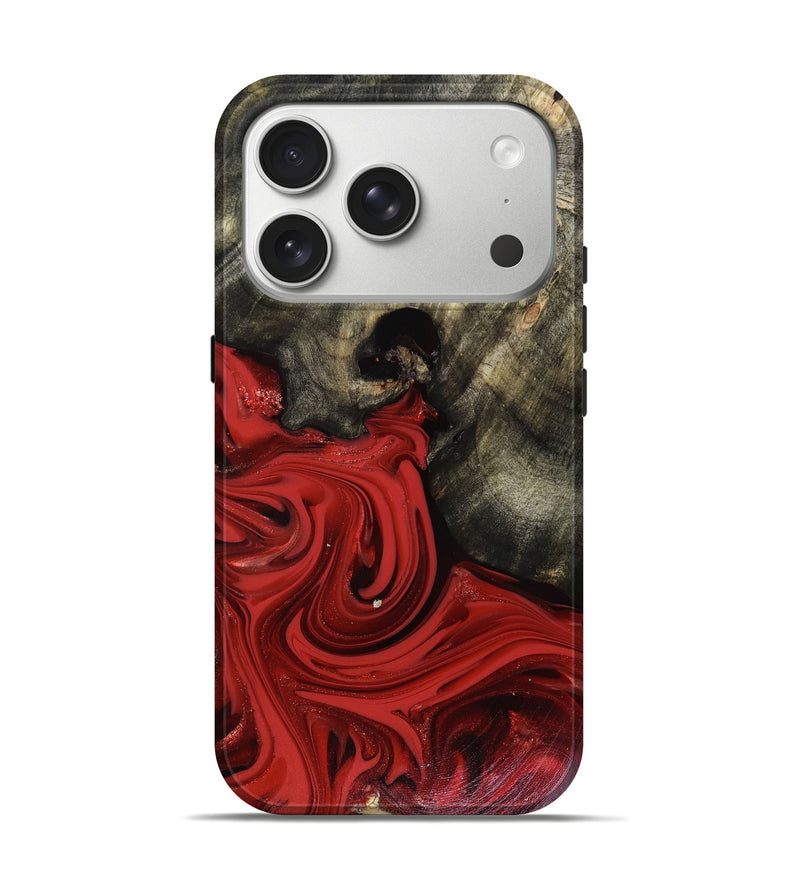iPhone 17 Pro Wood Live Edge Phone Case - Jeramy (Red, 816142)