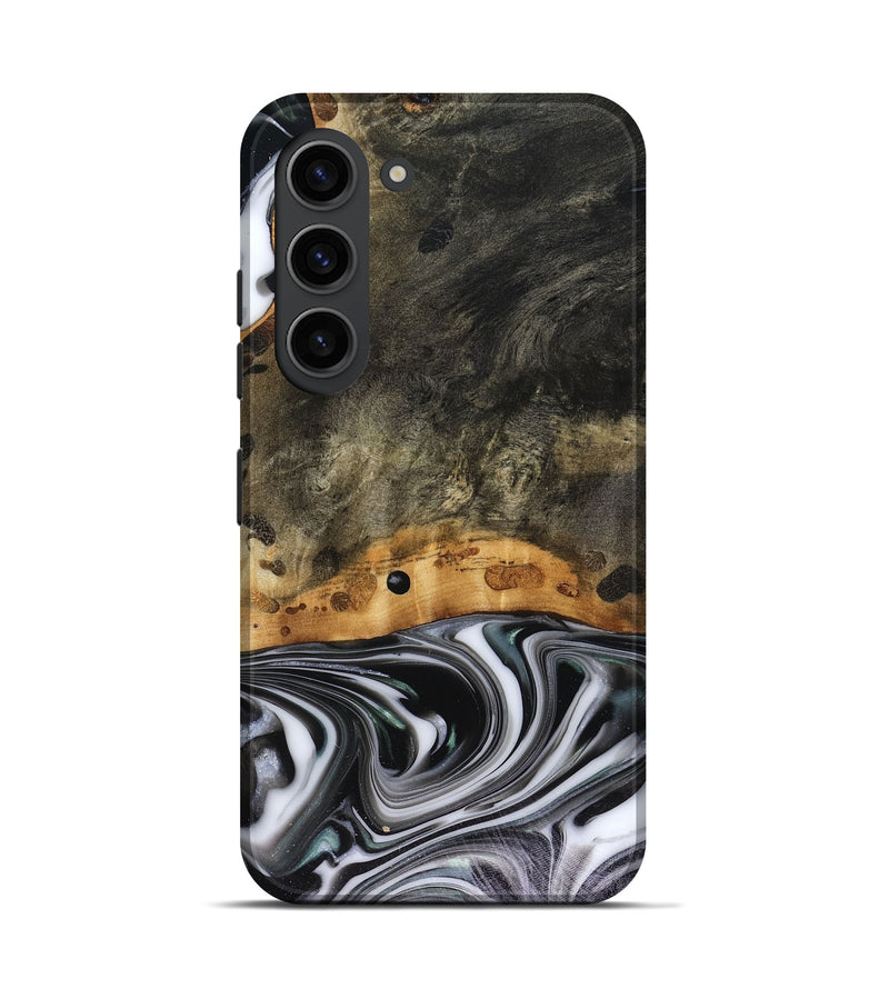 Galaxy S23 Wood Live Edge Phone Case - Kayson (Black & White, 816143)