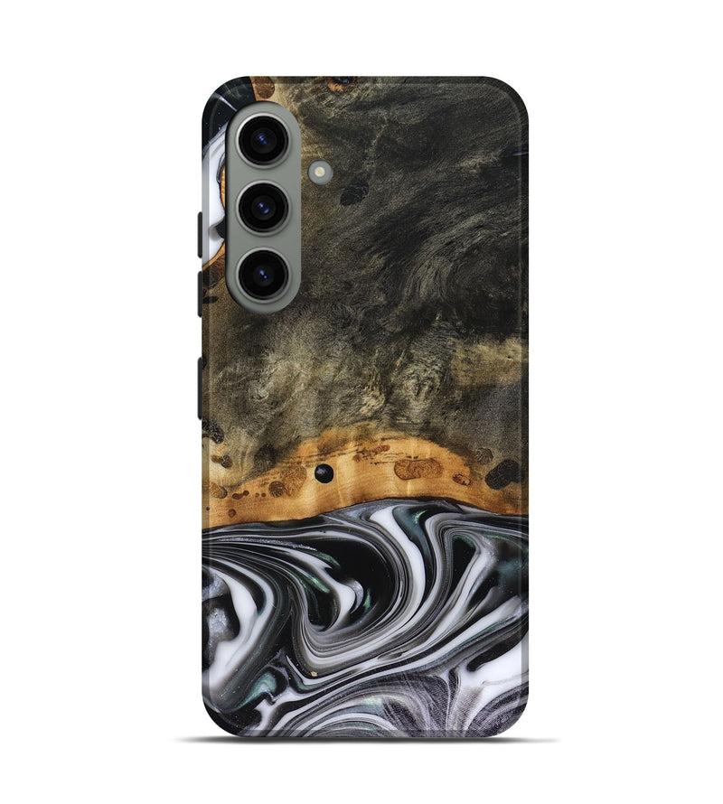 Galaxy S24 Wood Live Edge Phone Case - Kayson (Black & White, 816143)
