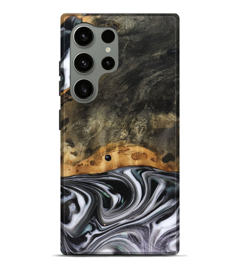Galaxy S24 Ultra Wood Live Edge Phone Case - Kayson (Black & White, 816143)