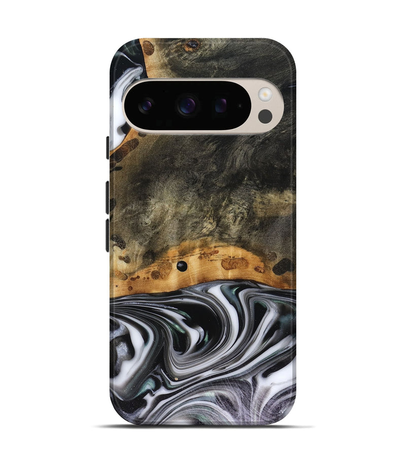 Pixel 10 Wood Live Edge Phone Case - Kayson (Black & White, 816143)