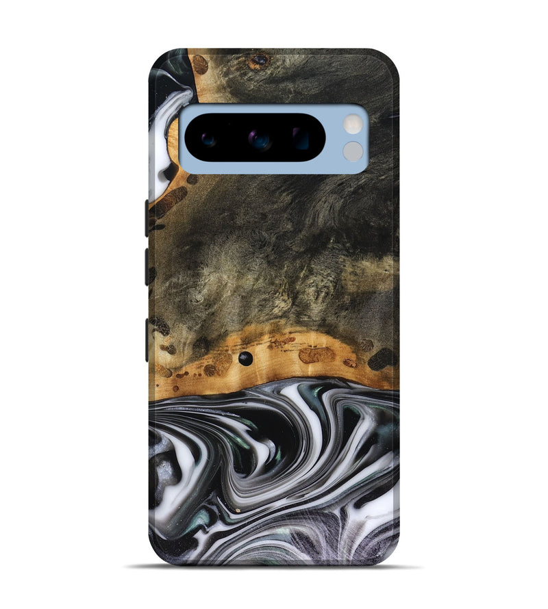 Pixel 8 Pro Wood Live Edge Phone Case - Kayson (Black & White, 816143)