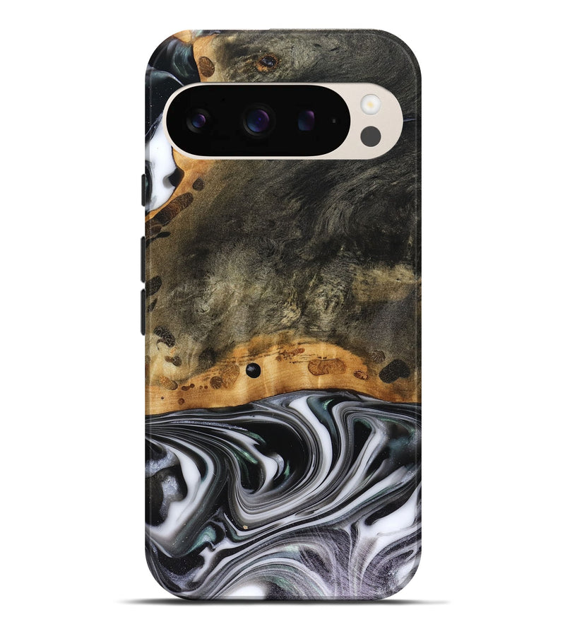 Pixel 9 Pro XL Wood Live Edge Phone Case - Kayson (Black & White, 816143)