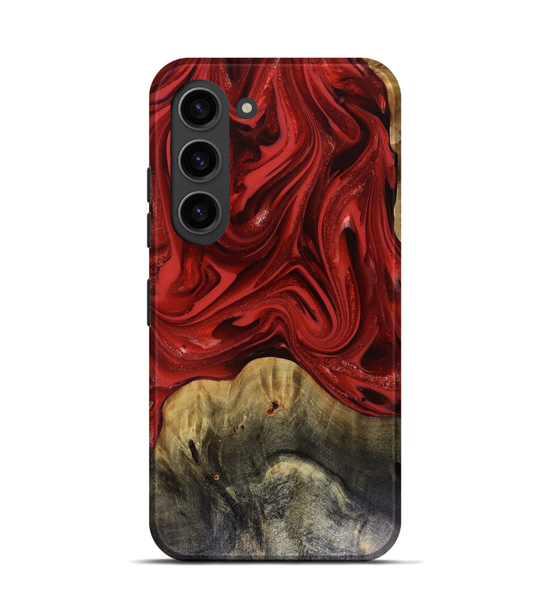 Galaxy S23 Wood Live Edge Phone Case - Oliver (Red, 816145)