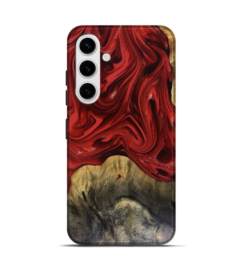 Galaxy S25 Wood Live Edge Phone Case - Oliver (Red, 816145)