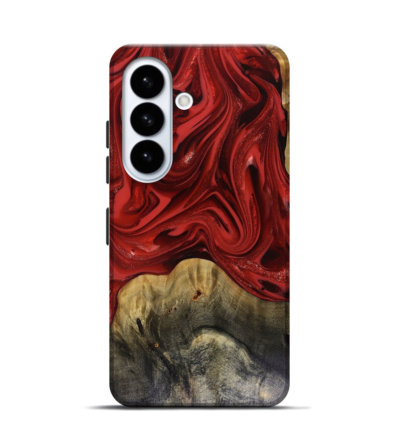 Galaxy S26 Wood Live Edge Phone Case - Oliver (Red, 816145)