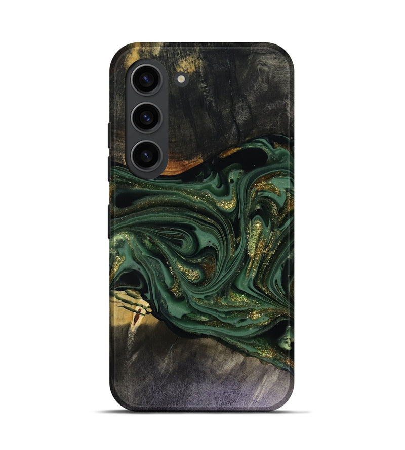Galaxy S23 Wood Live Edge Phone Case - Murphy (Green, 816146)