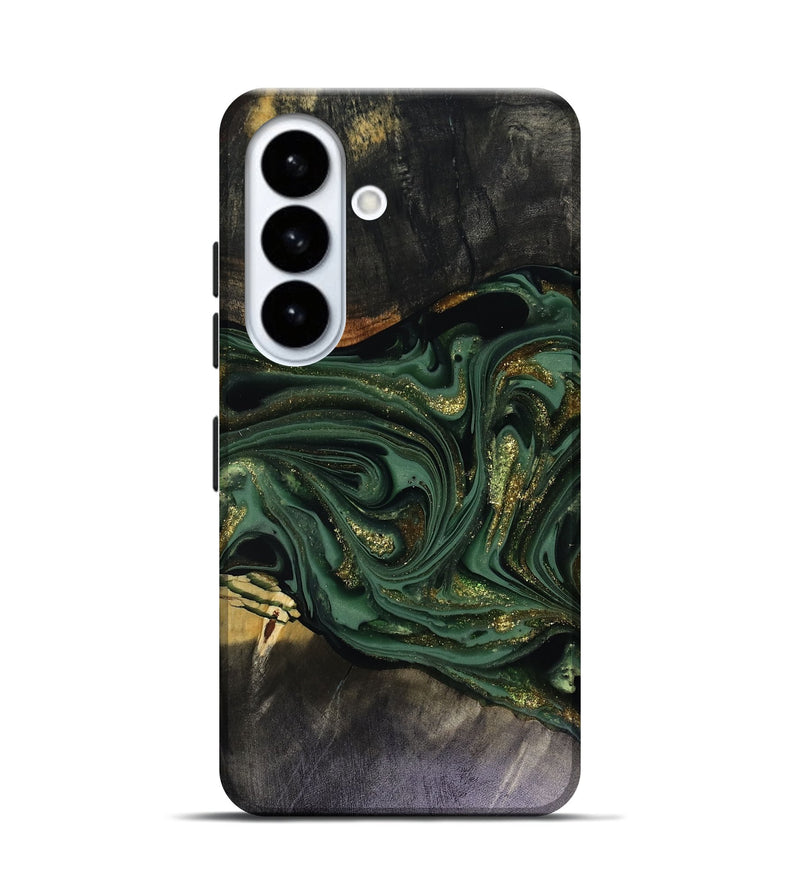 Galaxy S26 Wood Live Edge Phone Case - Murphy (Green, 816146)