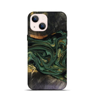 iPhone 13 mini Wood Live Edge Phone Case - Murphy (Green, 816146)