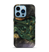 iPhone 14 Pro Wood Live Edge Phone Case - Murphy (Green, 816146)