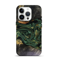 iPhone 15 Pro Wood Live Edge Phone Case - Murphy (Green, 816146)