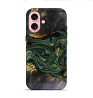 iPhone 16 Wood Live Edge Phone Case - Murphy (Green, 816146)