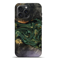 iPhone 16 Pro Max Wood Live Edge Phone Case - Murphy (Green, 816146)