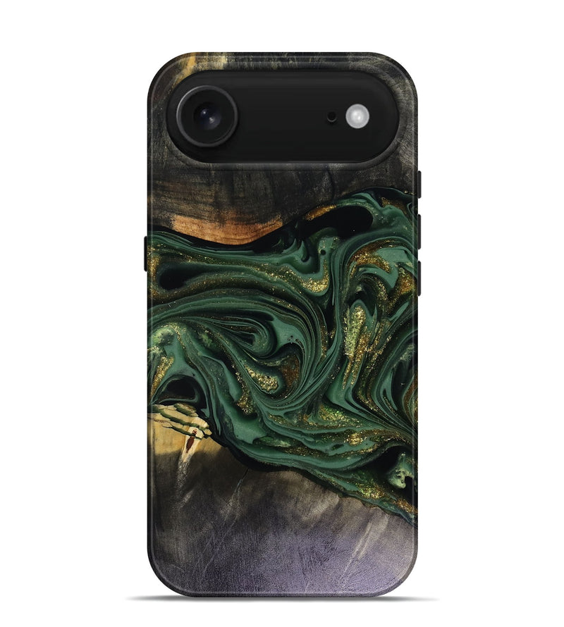 iPhone 17 Air Wood Live Edge Phone Case - Murphy (Green, 816146)