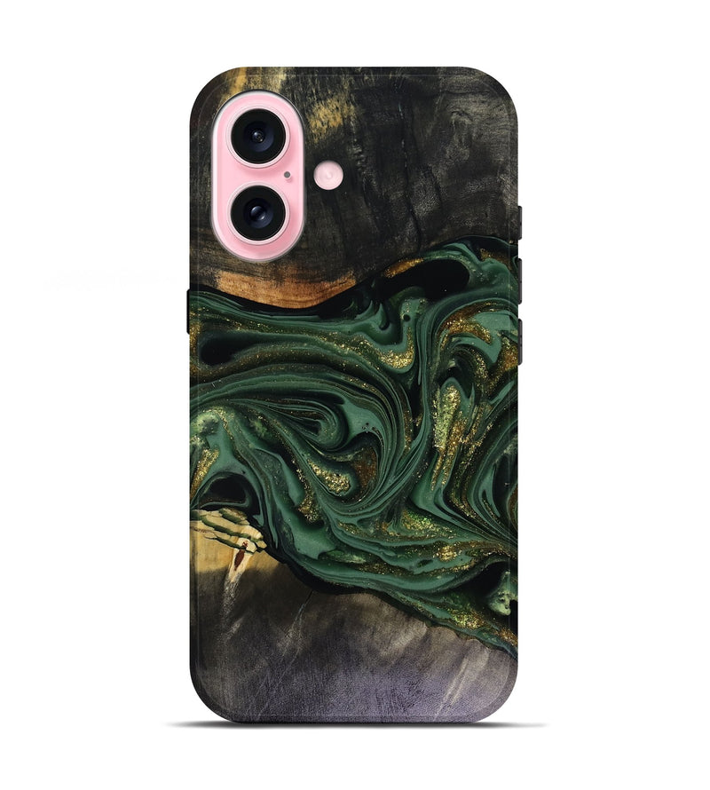 iPhone 17 Wood Live Edge Phone Case - Murphy (Green, 816146)