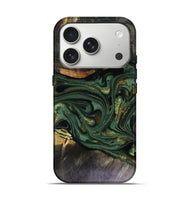 iPhone 17 Pro Wood Live Edge Phone Case - Murphy (Green, 816146)