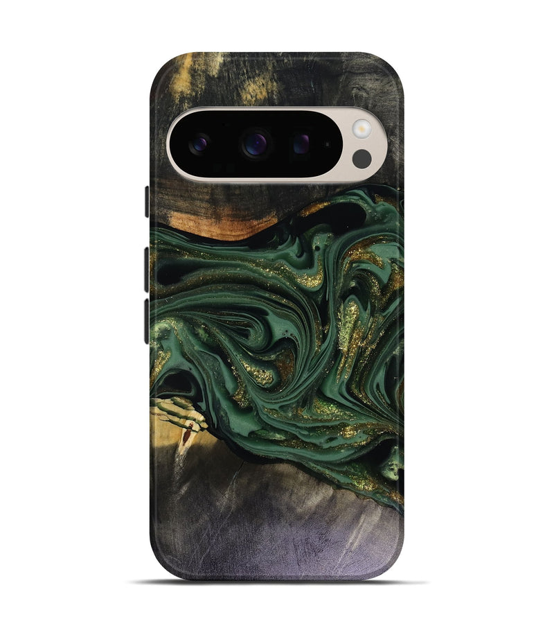 Pixel 10 Pro Wood Live Edge Phone Case - Murphy (Green, 816146)