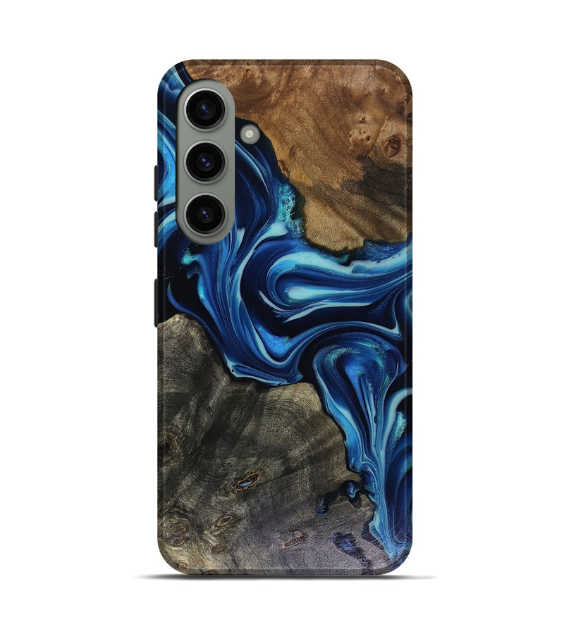 Galaxy S24 Wood Live Edge Phone Case - Jenni (Blue, 816147)