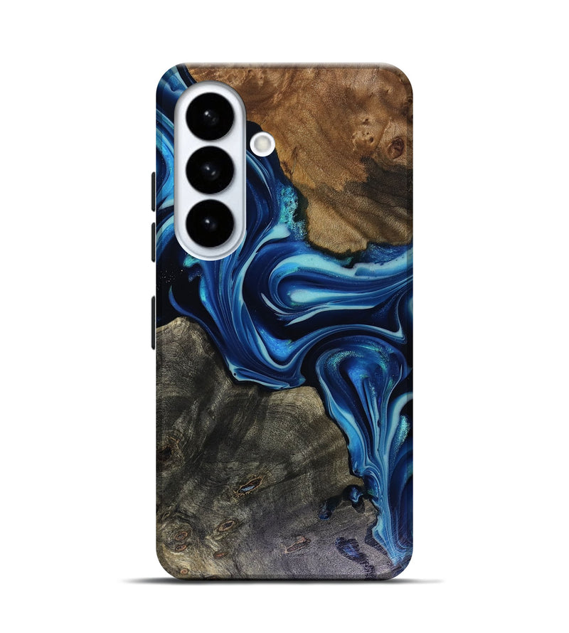 Galaxy S26 Wood Live Edge Phone Case - Jenni (Blue, 816147)