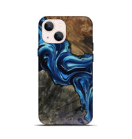 iPhone 13 mini Wood Live Edge Phone Case - Jenni (Blue, 816147)