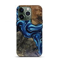 iPhone 13 Pro Wood Live Edge Phone Case - Jenni (Blue, 816147)