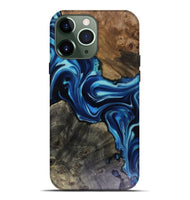 iPhone 13 Pro Max Wood Live Edge Phone Case - Jenni (Blue, 816147)