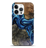 iPhone 15 Pro Max Wood Live Edge Phone Case - Jenni (Blue, 816147)