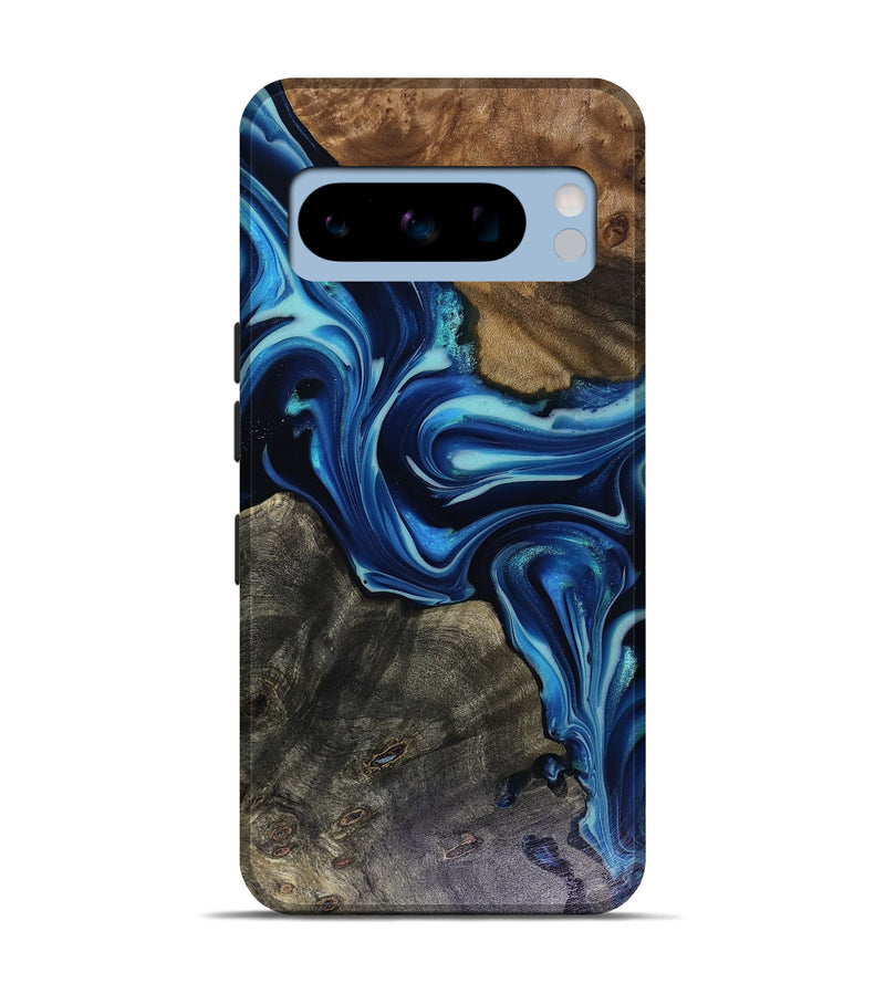 Pixel 8 Pro Wood Live Edge Phone Case - Jenni (Blue, 816147)